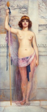  Desnuda Lienzo - Sacerdotisa dama desnuda John William Godward